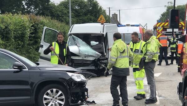 illustration Trois blessés graves dans un accident entre une voiture et une fourgonnette près de Cherbourg