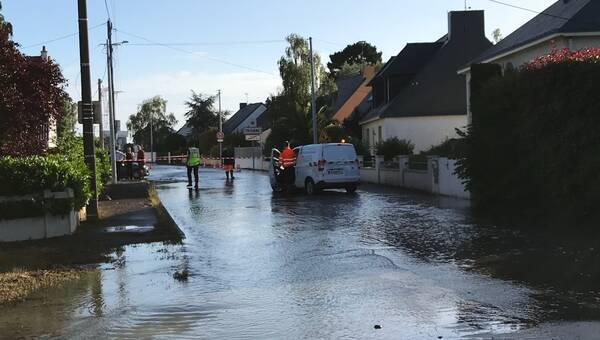 illustration Saint-Nazaire. Une canalisation se rompt à Prézégat, une trentaine d’habitations inondées