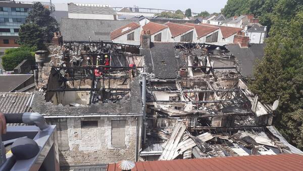 illustration Incendie dans le bas Chantenay à Nantes : la piste volontaire confirmée, deux immeubles à détruire