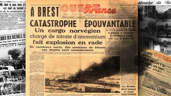illustration Dans les archives d’Ouest-France : le 28 juillet 1947, scénario catastrophe à Brest