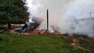 illustration Bâtiment agricole en feu dans le Sud-Manche : près de 40 pompiers mobilisés à Lapenty